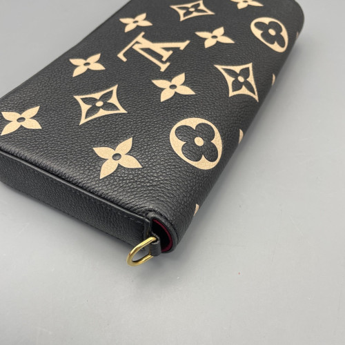 Louis Vuitton Pochette Felicie Chain Wallet Monogram Empreinte Giant Black White
