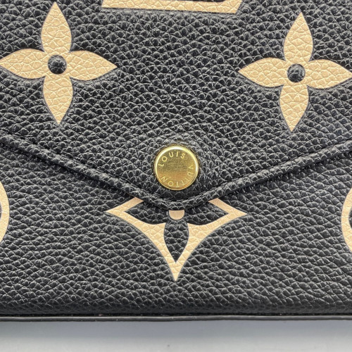 Louis Vuitton Pochette Felicie Chain Wallet Monogram Empreinte Giant Black White