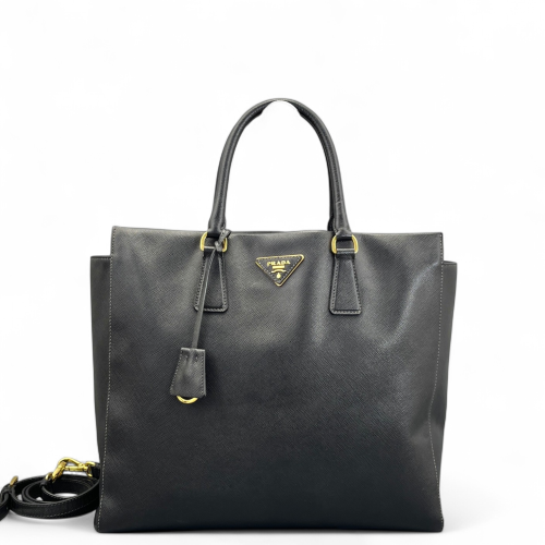 Prada Tote Bag Saffiano Calfskin Black