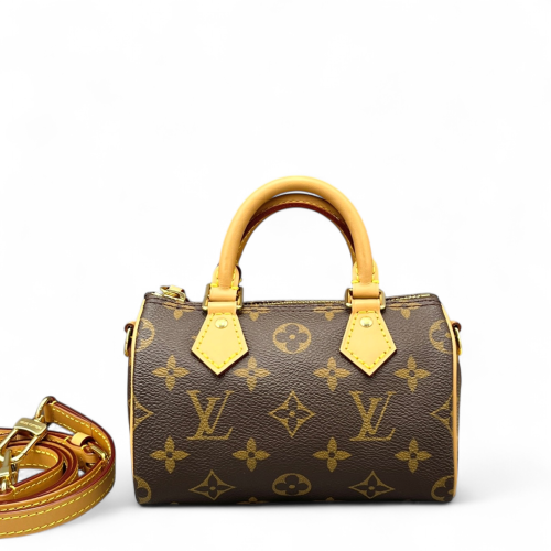 Louis Vuitton Nano Speedy Bandouliere Monogram Brown