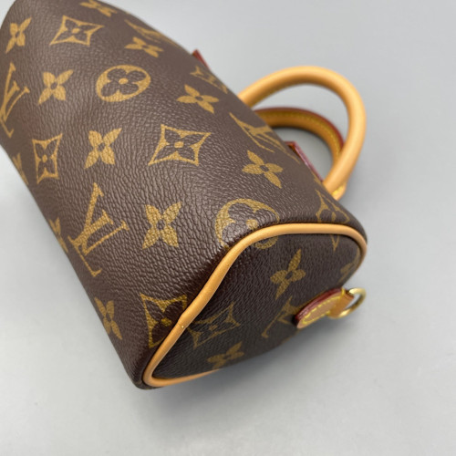 Louis Vuitton Nano Speedy Bandouliere Monogram Brown