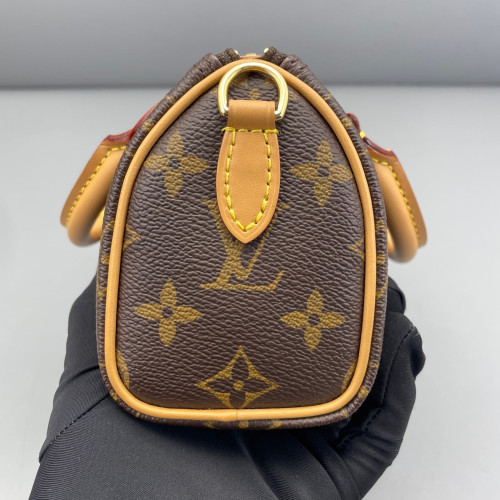 Louis Vuitton Nano Speedy Bandouliere Monogram Brown
