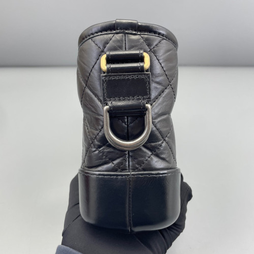 Chanel Quilted Small Gabrielle Hobo Calfskin Black Chanel Quilted Small Gabrielle Hobo Calfskin Black