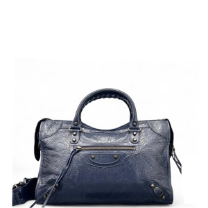 Balenciaga Medium City Arena Lambskin Dark Blue