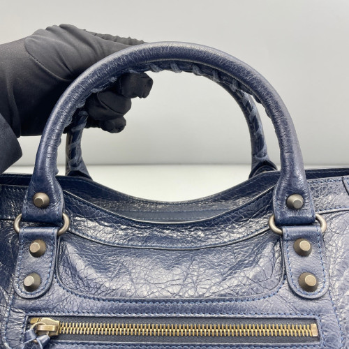 Balenciaga Medium City Arena Lambskin Dark Blue