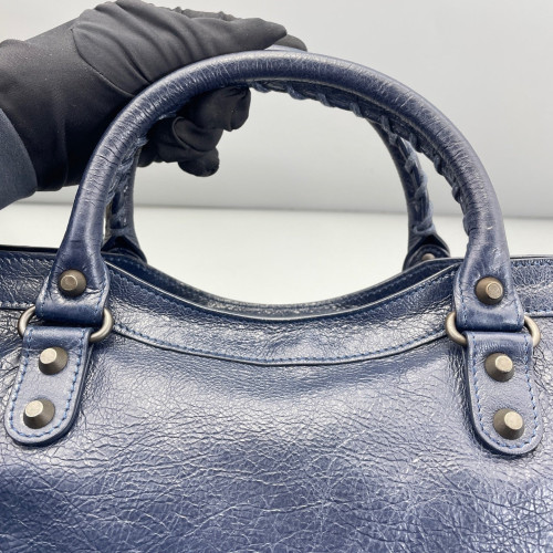 Balenciaga Medium City Arena Lambskin Dark Blue