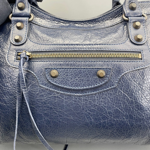Balenciaga Medium City Arena Lambskin Dark Blue