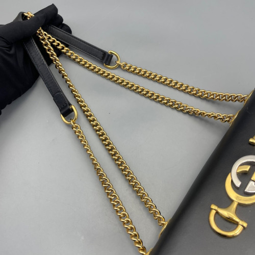 Gucci Shoulder Bag Calfskin Black Gucci Shoulder Bag Calfskin Black