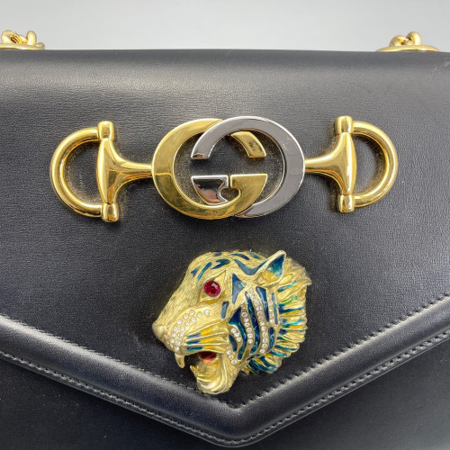 Gucci Shoulder Bag Calfskin Black Gucci Shoulder Bag Calfskin Black