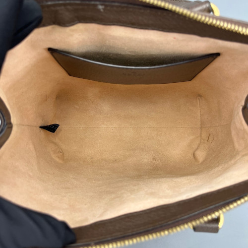Gucci Tote Bag GG Supreme Monogram Beige Ebony Dark Brown