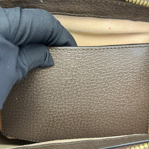 Gucci Tote Bag GG Supreme Monogram Beige Ebony Dark Brown