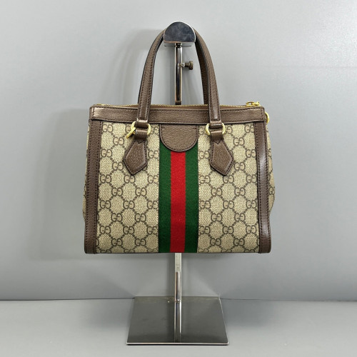 Gucci Tote Bag GG Supreme Monogram Beige Ebony Dark Brown