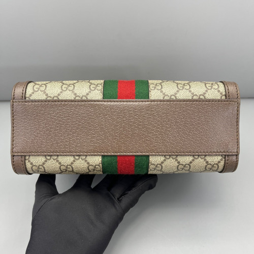 Gucci Tote Bag GG Supreme Monogram Beige Ebony Dark Brown