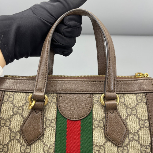 Gucci Tote Bag GG Supreme Monogram Beige Ebony Dark Brown
