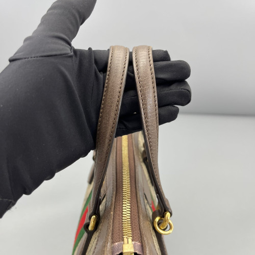 Gucci Tote Bag GG Supreme Monogram Beige Ebony Dark Brown