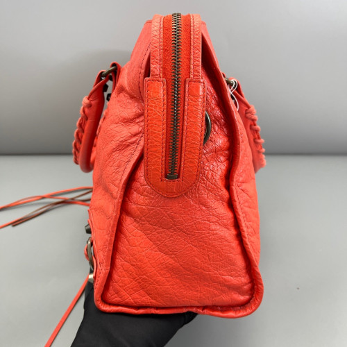 Balenciaga Medium City Arena Lambskin Red Orange Balenciaga Medium City Arena Lambskin Red Orange