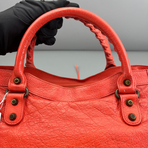 Balenciaga Medium City Arena Lambskin Red Orange Balenciaga Medium City Arena Lambskin Red Orange