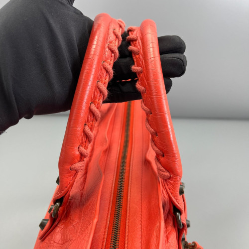 Balenciaga Medium City Arena Lambskin Red Orange Balenciaga Medium City Arena Lambskin Red Orange
