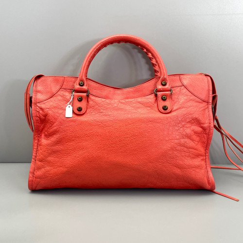 Balenciaga Medium City Arena Lambskin Red Orange Balenciaga Medium City Arena Lambskin Red Orange