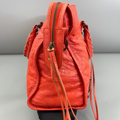 Balenciaga Medium City Arena Lambskin Red Orange Balenciaga Medium City Arena Lambskin Red Orange
