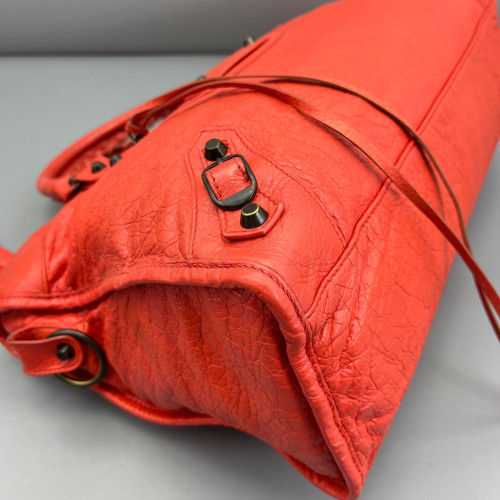 Balenciaga Medium City Arena Lambskin Red Orange Balenciaga Medium City Arena Lambskin Red Orange