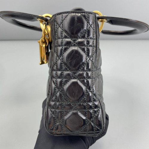 Dior Cannage Small Lady Dior Calfskin Black