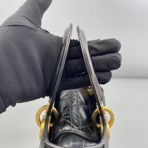 Dior Cannage Small Lady Dior Calfskin Black