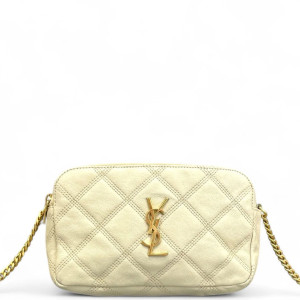 Yves Saint Laurent Camera Case Calfskin White