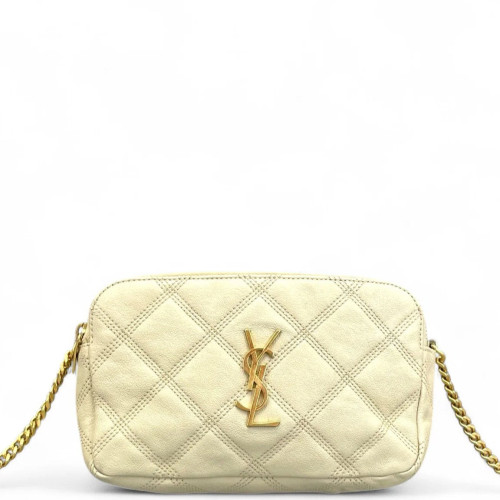 Yves Saint Laurent Camera Case Calfskin White