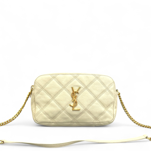 Yves Saint Laurent Camera Case Calfskin White