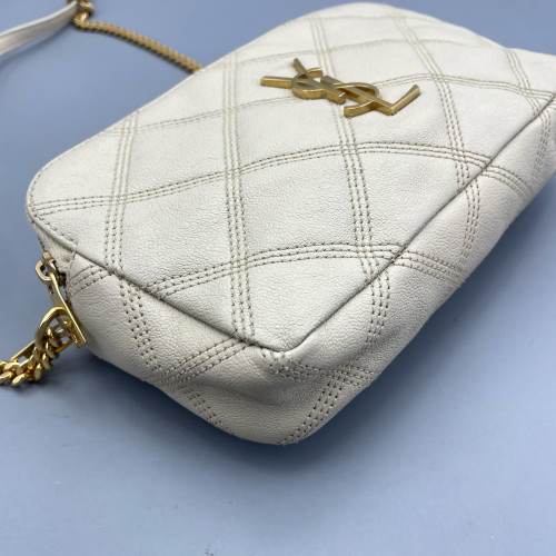 Yves Saint Laurent Camera Case Calfskin White