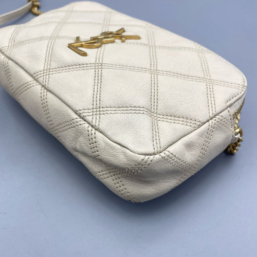 Yves Saint Laurent Camera Case Calfskin White