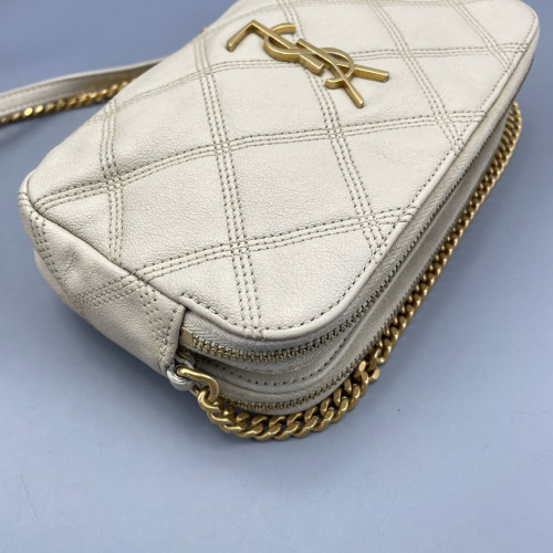 Yves Saint Laurent Camera Case Calfskin White