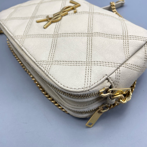 Yves Saint Laurent Camera Case Calfskin White