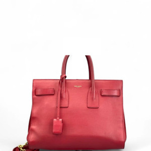 Yves Saint Laurent Medium Sac De Jour Calfskin Red