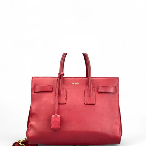 Yves Saint Laurent Medium Sac De Jour Calfskin Red Yves Saint Laurent Medium Sac De Jour Calfskin Red