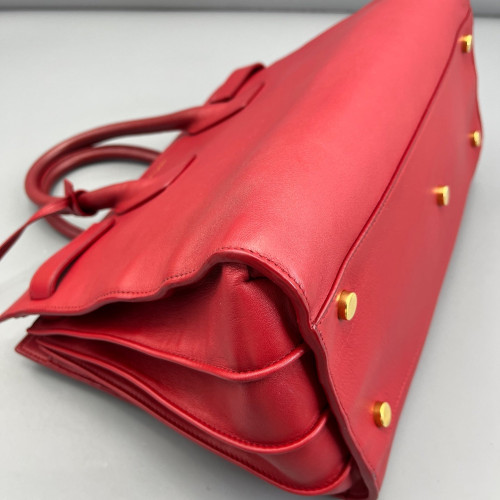 Yves Saint Laurent Medium Sac De Jour Calfskin Red Yves Saint Laurent Medium Sac De Jour Calfskin Red
