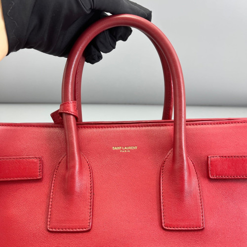 Yves Saint Laurent Medium Sac De Jour Calfskin Red Yves Saint Laurent Medium Sac De Jour Calfskin Red
