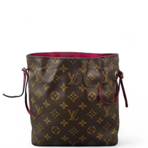 Louis Vuitton Noe Pouch Monogram Brown Red