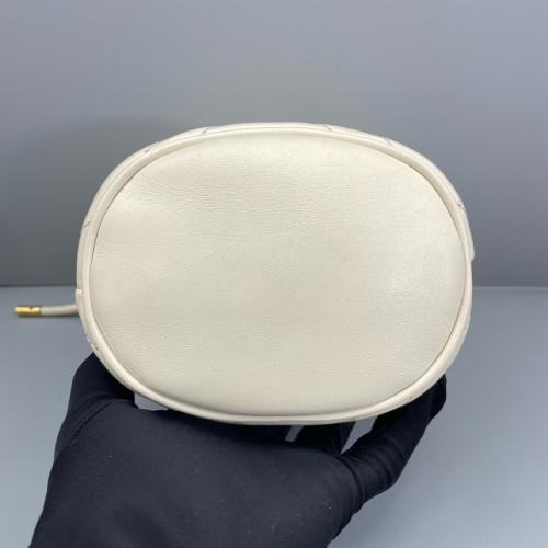 Gucci Mini GG Marmont Bucket Bag Calfskin White Gucci Mini GG Marmont Bucket Bag Calfskin White