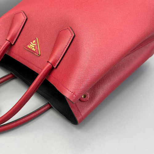 Prada Large Double Bag Saffiano Calfskin Red