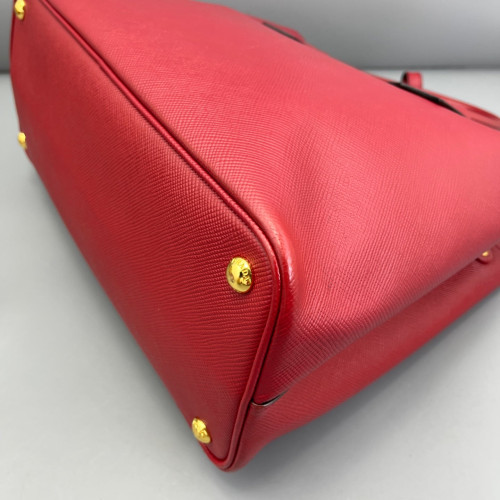 Prada Large Double Bag Saffiano Calfskin Red