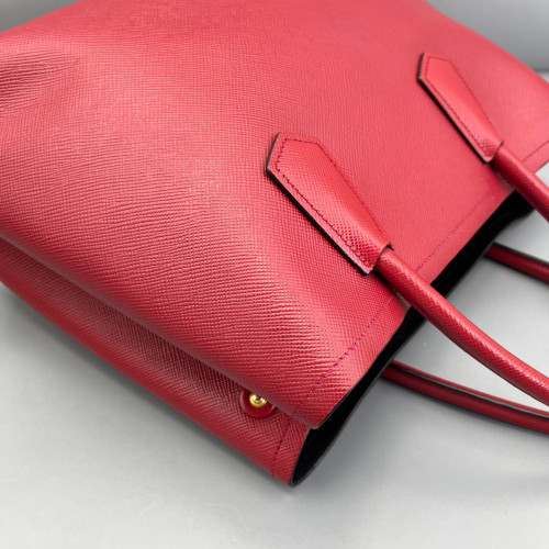 Prada Large Double Bag Saffiano Calfskin Red