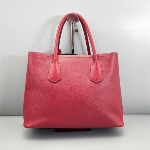 Prada Large Double Bag Saffiano Calfskin Red