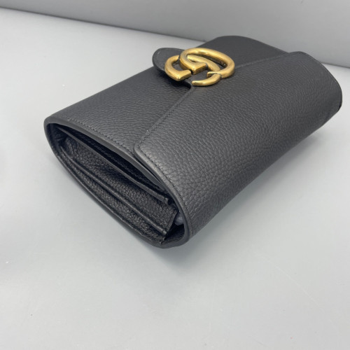 Gucci GG Marmont Chain Wallet Grained Calfskin Black Gucci GG Marmont Chain Wallet Grained Calfskin Black