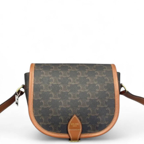 Celine Medium Folco Bag Triomphe Brown