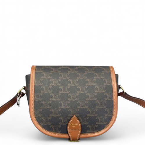 Celine Medium Folco Bag Triomphe Brown