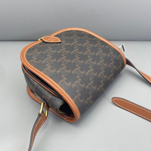 Celine Medium Folco Bag Triomphe Brown