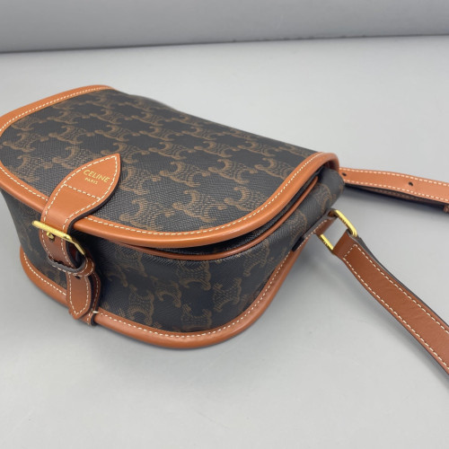 Celine Medium Folco Bag Triomphe Brown