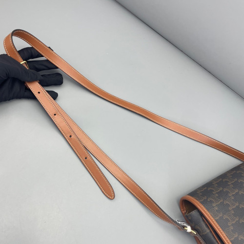 Celine Medium Folco Bag Triomphe Brown